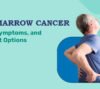 Visual representation of bone marrow cancer causes, symptoms, and treatment choices